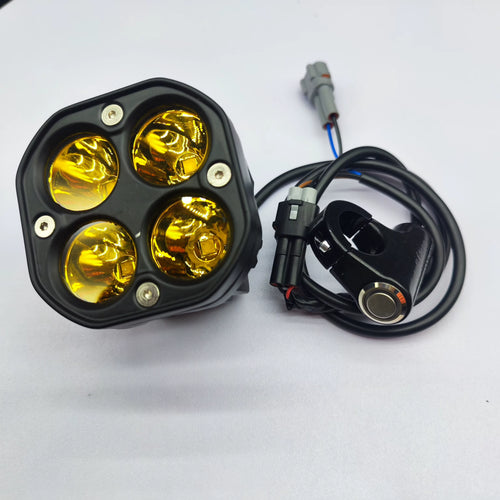 4‑Pod Headlight + Switch (White or Amber LED)